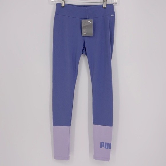 Puma Womens Colorblock Tight Fit Leggings Women’s Size XS Hazy Blue Purple NWT! - Picture 3 of 11